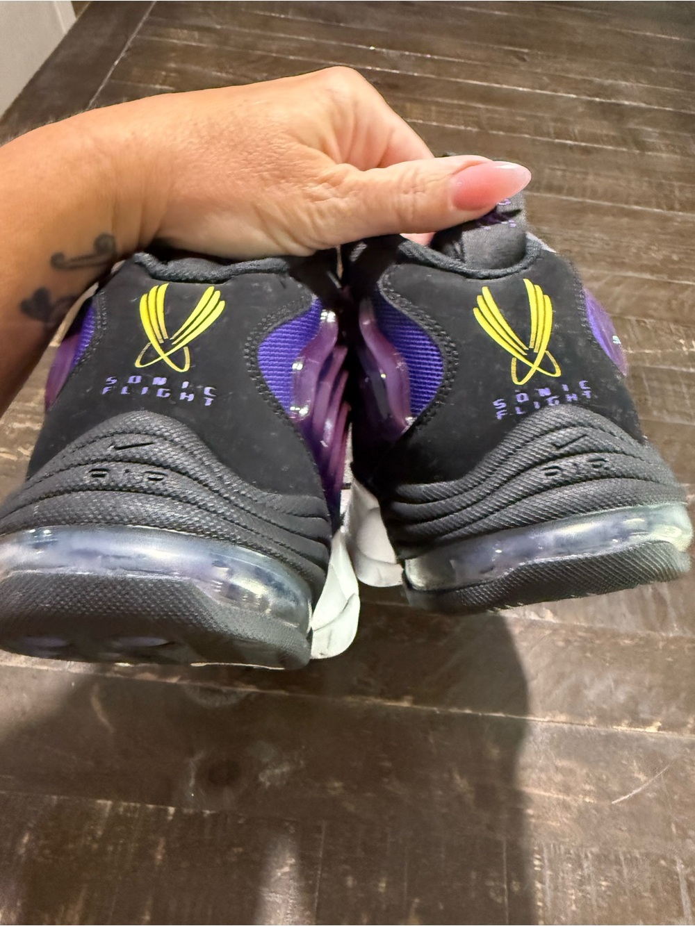 Nike Sonic Flight Venom Gary Payton Black Purple GP20 Men’s US 11 Sneakers Shoes - Picture 11 of 14